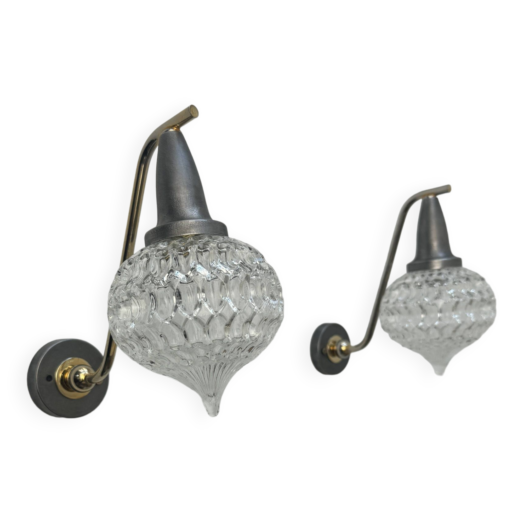 Pair of old vintage wall lights 1950