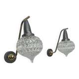 Pair of old vintage wall lights 1950