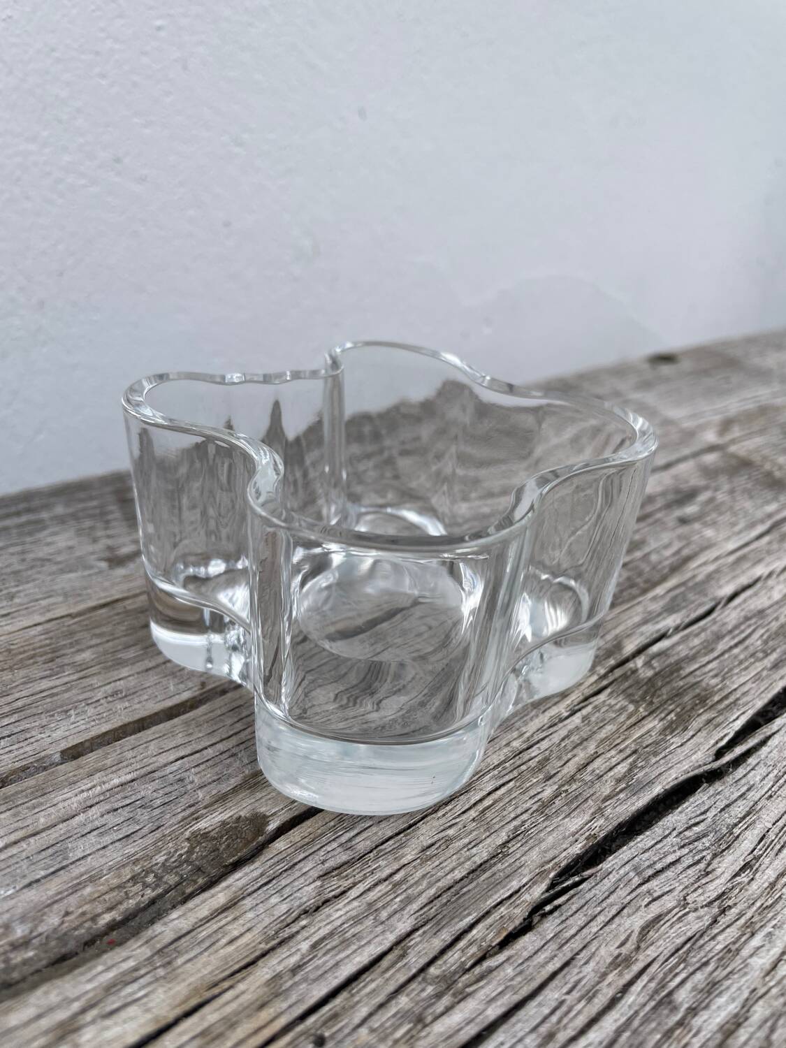 Littala Clear Glass Candle Holder