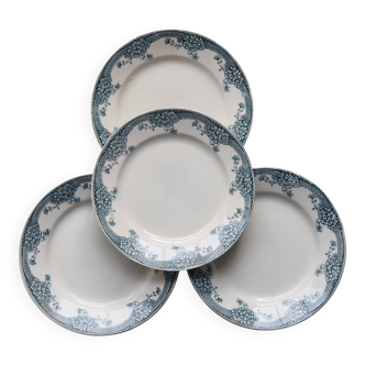 Assiettes plates vintage faïence Saint Amand Nouvelle Usine Céramique du No