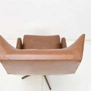 Mid-century leatherette rotatable armchair,1960's.