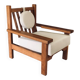 Brutalist Square Oak Lounge Chair, Belgium, 1950s