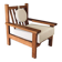 Brutalist Square Oak Lounge Chair, Belgium, 1950s