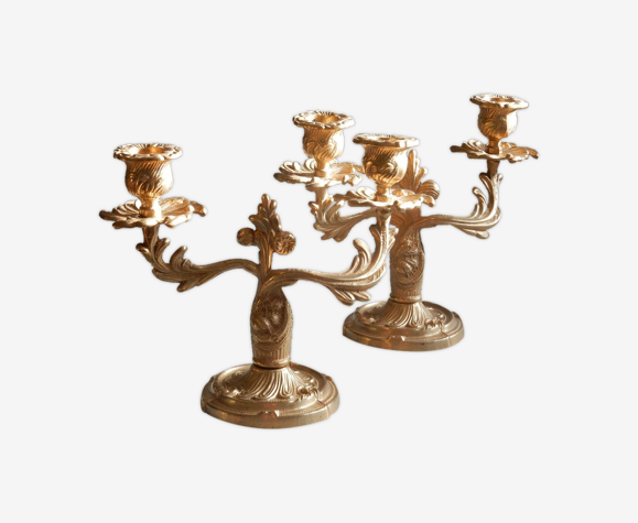 Chandeliers en laiton candélabres français des années 30