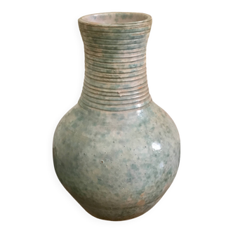 Vase ancien terre cuite turquoise