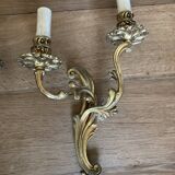 Pair of bronze wall lamps