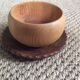 Wooden bowl and plate set