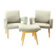 Ensemble de deux fauteuils avec tabouret du milieu du siècle, Tchécoslovaquie, années 1960