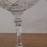 4 Champagne glasses in cut bohemian crystal Claudia