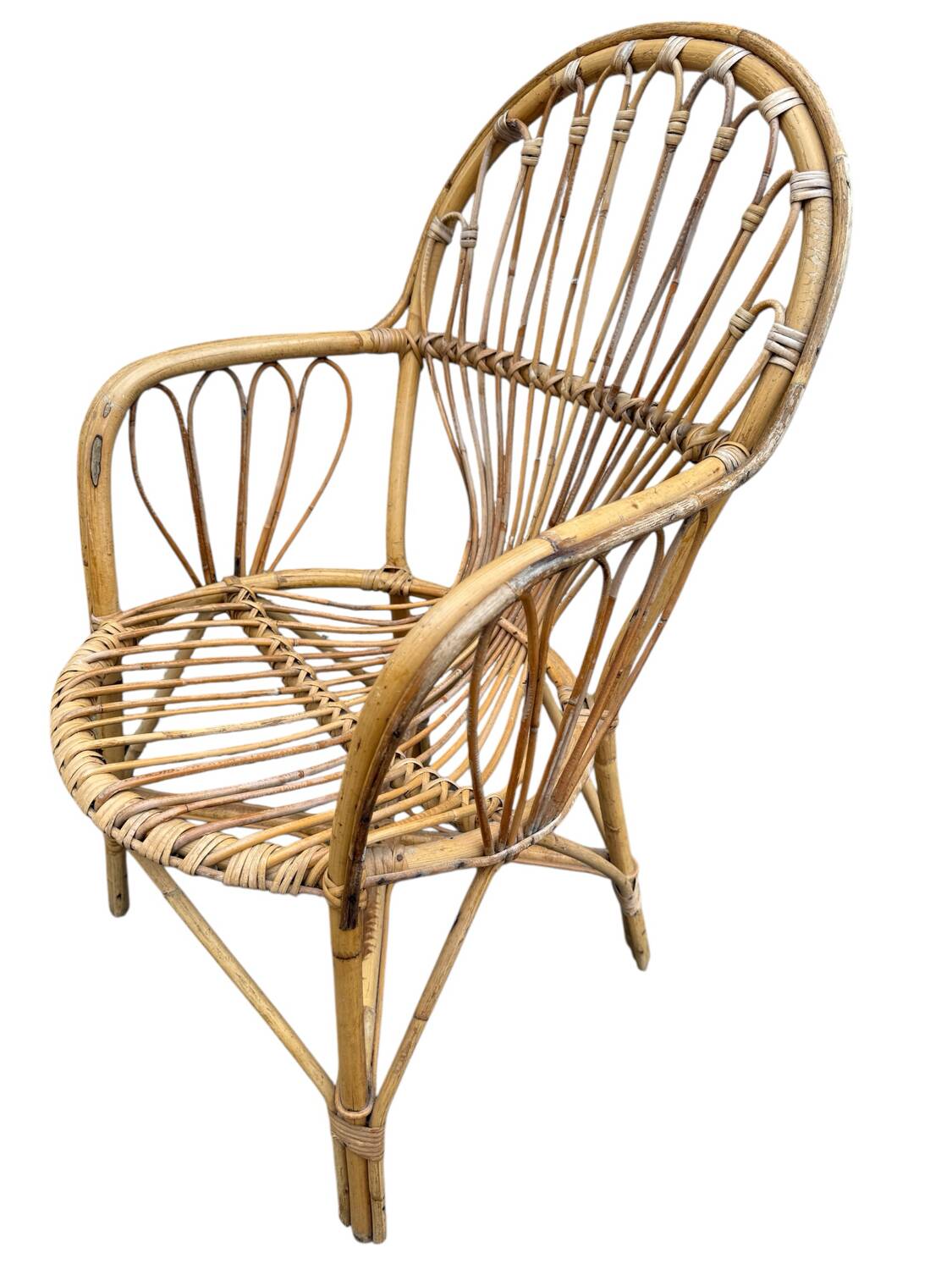 1960s rattan armchair