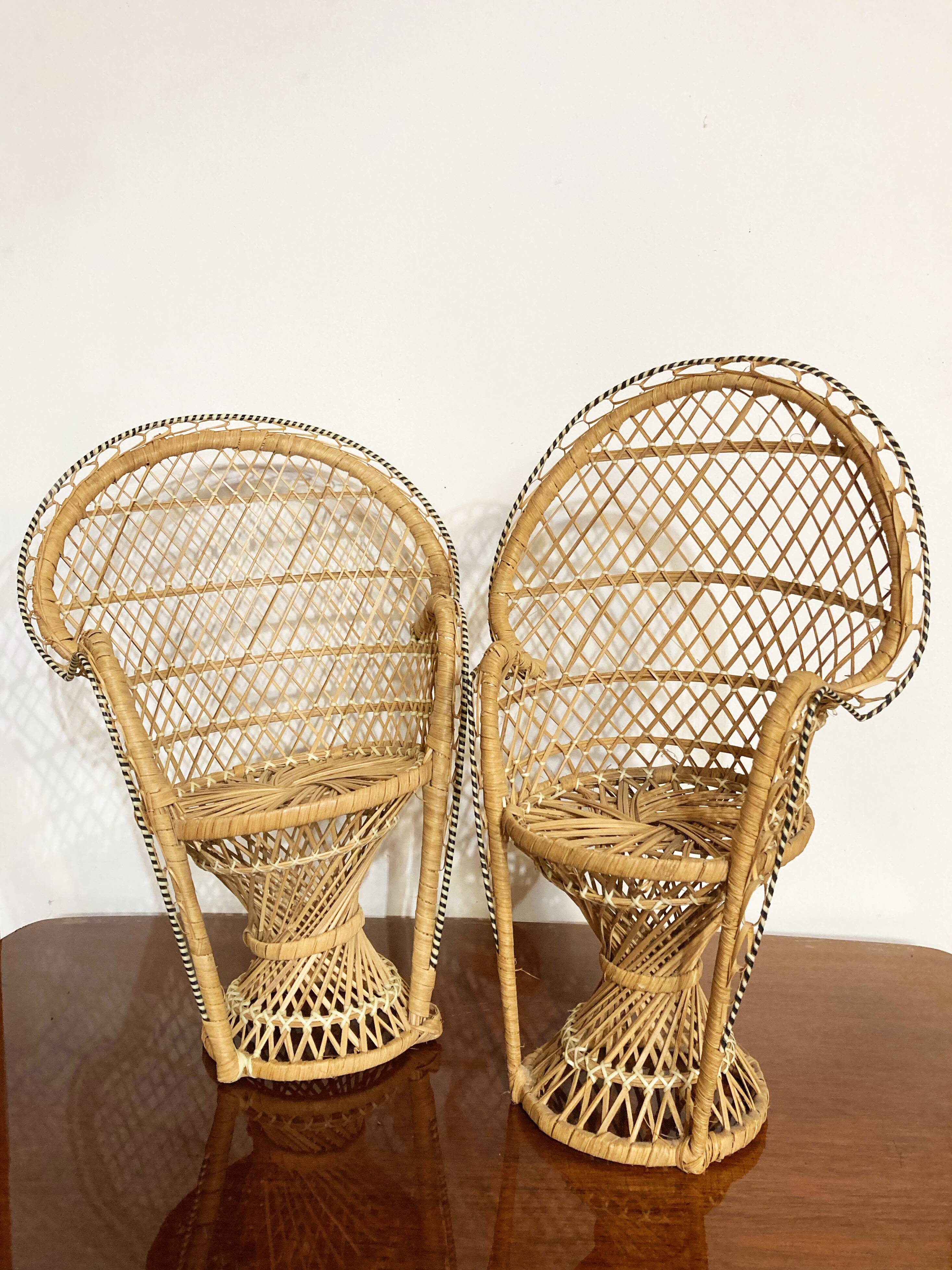 Pair of miniature Emmanuelle armchairs