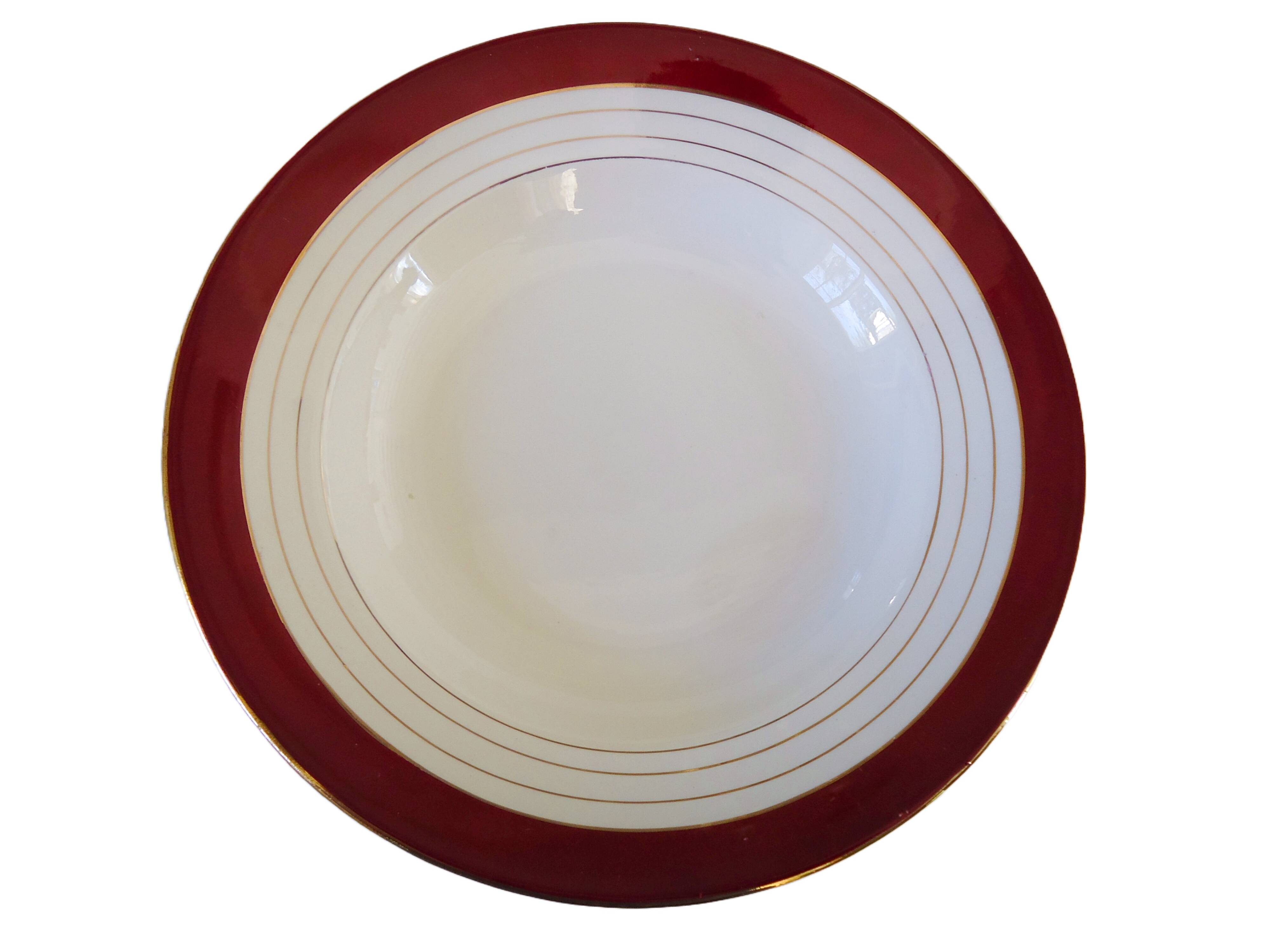 Assiettes creuses porcelaine opaque digoin sarreguemines modèle pasteur