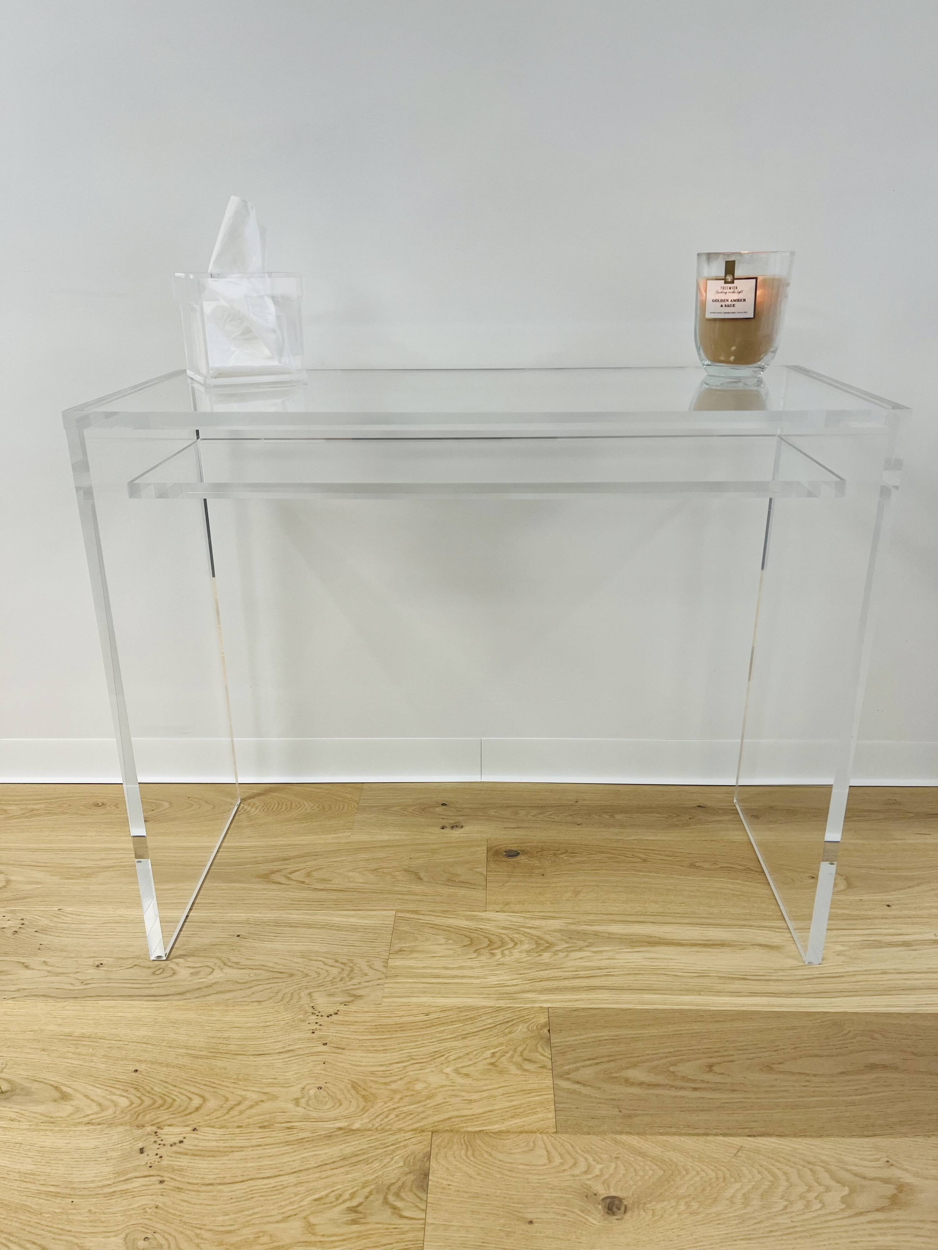Desk or console in plexiglass
