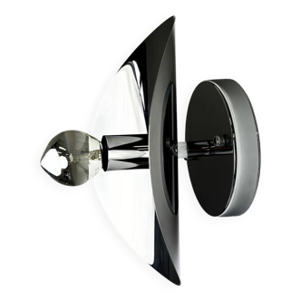 "Folio" sconce, space age, chromed metal, Italy, 1970