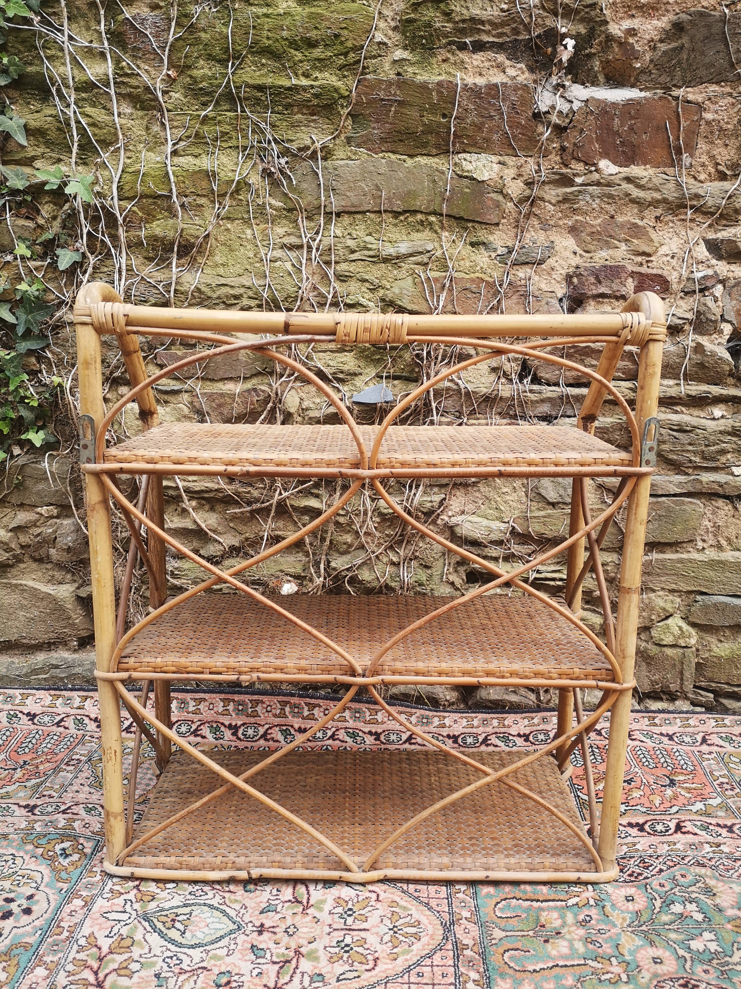 Rattan shelf