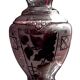 Art Deco vase in glass and silver metal