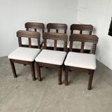 Set of 6 brutalist chairs from the 1940s