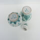 Antique vase & pot in green Delftware