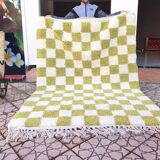 Handmade traditional Moroccan wool rug size 140 x 260 cm.