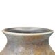 Studio ceramic vase from France circa 1960, blue-brown marbled, signed, 24 cm.
