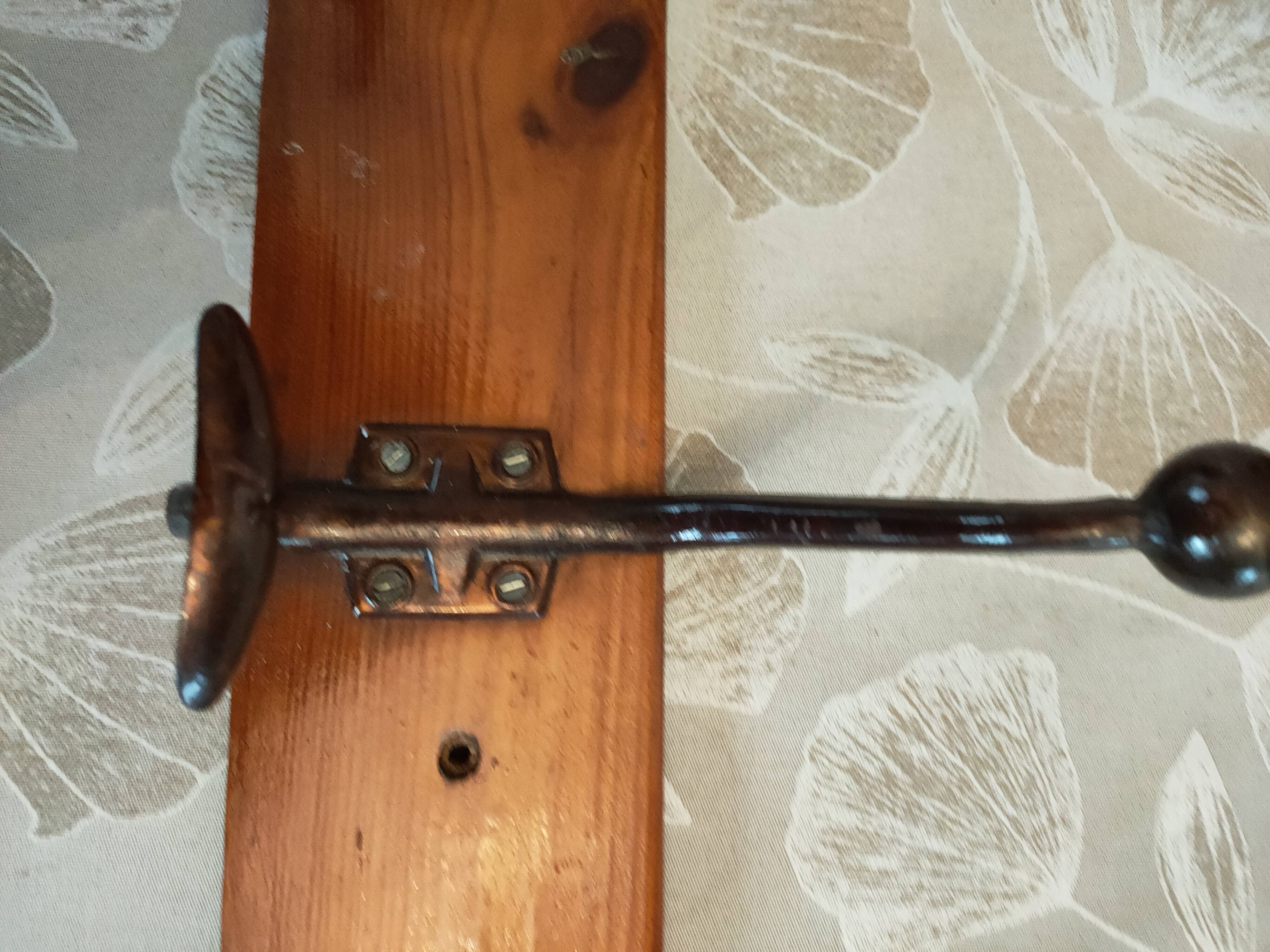 Old coat rack with 5 hooks