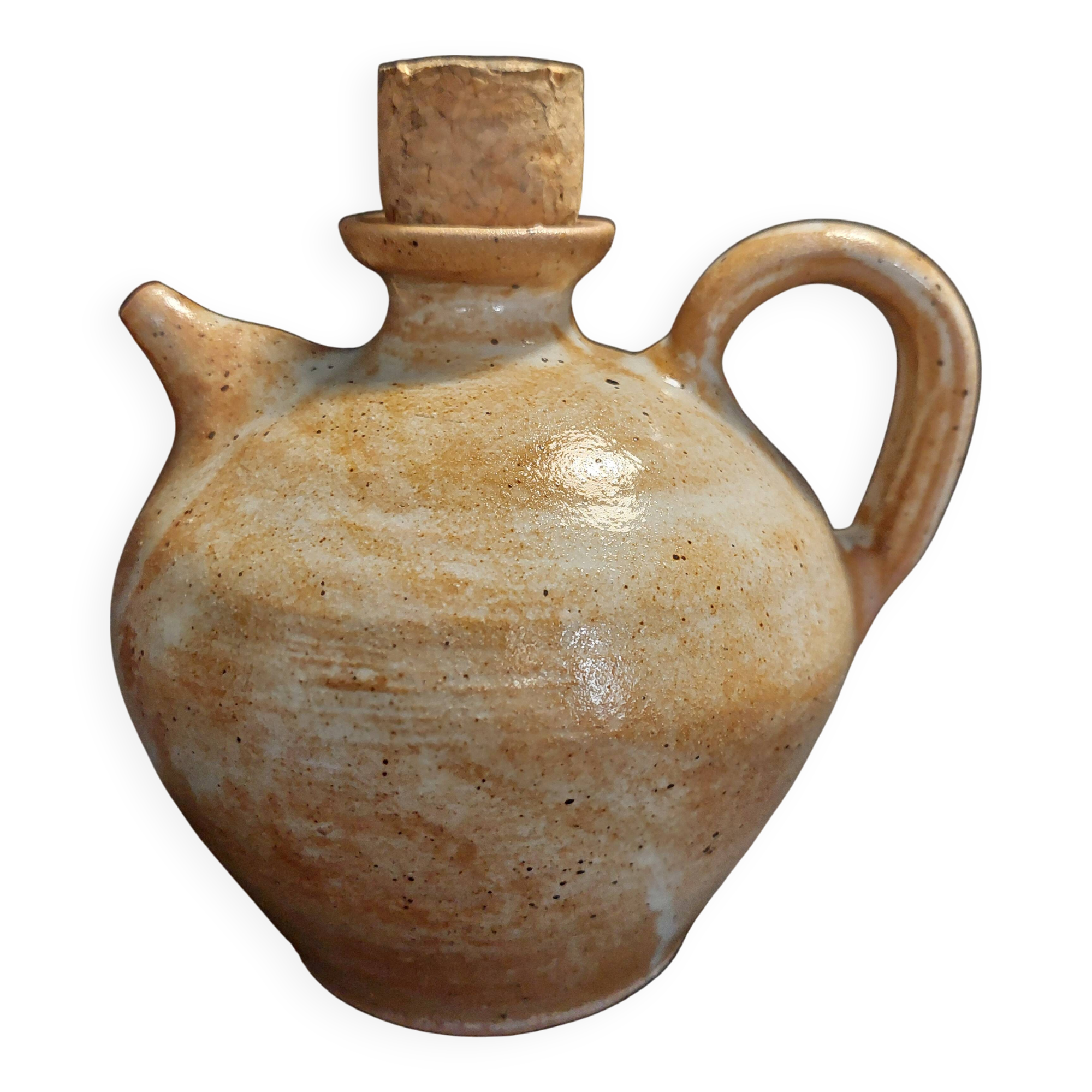 20th century glazed stoneware goat jug