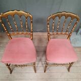 Pair of golden chairs Napoleon III