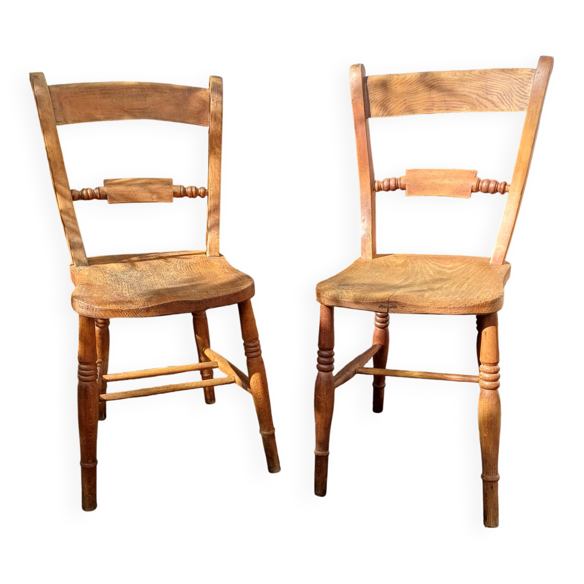 Chaises en bois anglaise circa 19ème