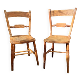 Chaises en bois anglaise circa 19ème