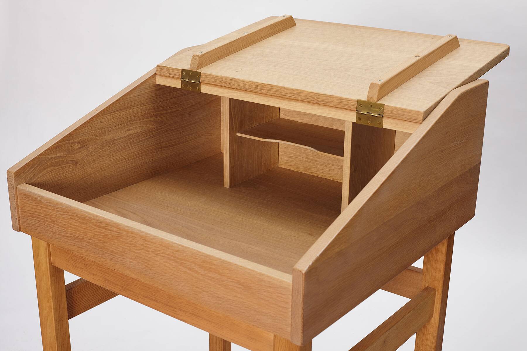 Bureau secrétaire en chêne, Danemark années 1960.