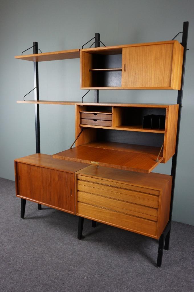 Royal System freestanding wall unit by Poul Cadovius