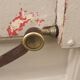 Old exterior entrance door solid H225xW86cm solid wood