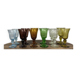 Biot: magnificent series of 12 bubble glasses in 6 different colors