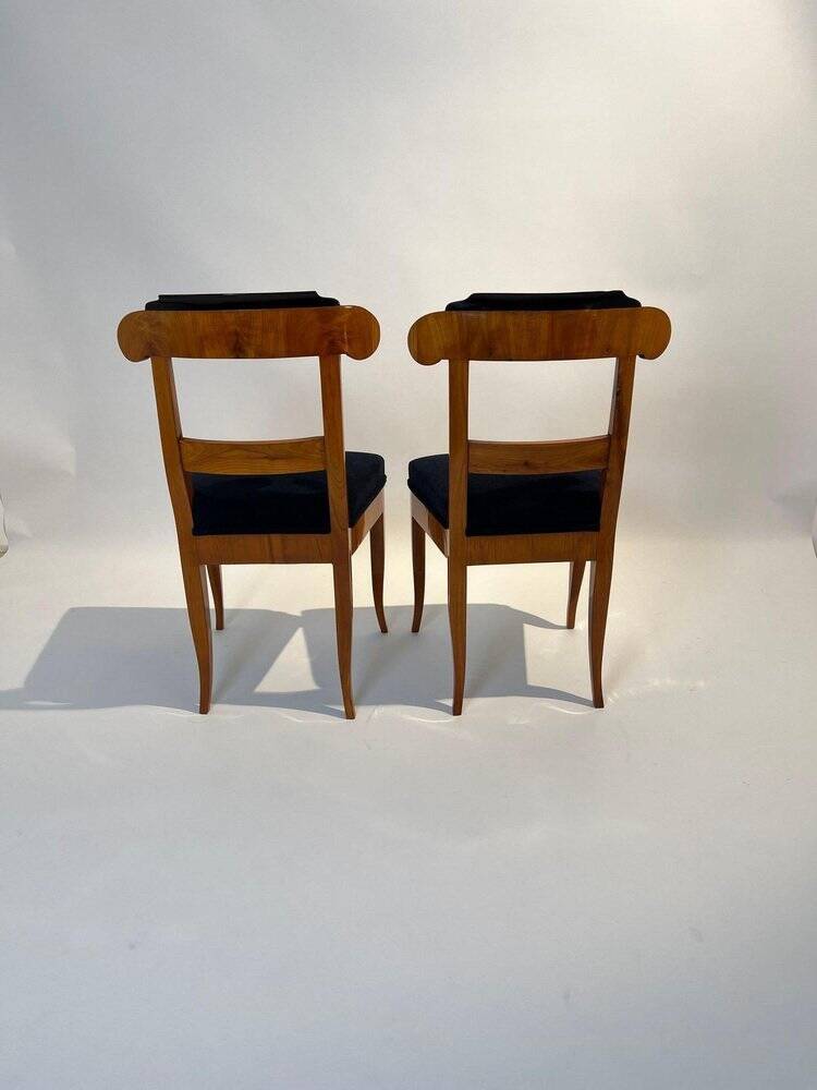 Biedermeier Chairs in Cherry Wood, Germany, 1830s, Set of 5