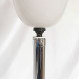 Large chrome and opaline lamp, Mazda and Ferdinand Solere, France, 1970