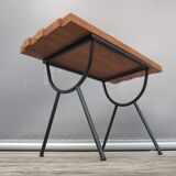Table basse portique 1950 bois métal
