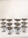12 shiny high sorbet cups in stainless steel chrome