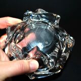1960 Design ashtray bowl in blown crystal signed Cristal Paris France
