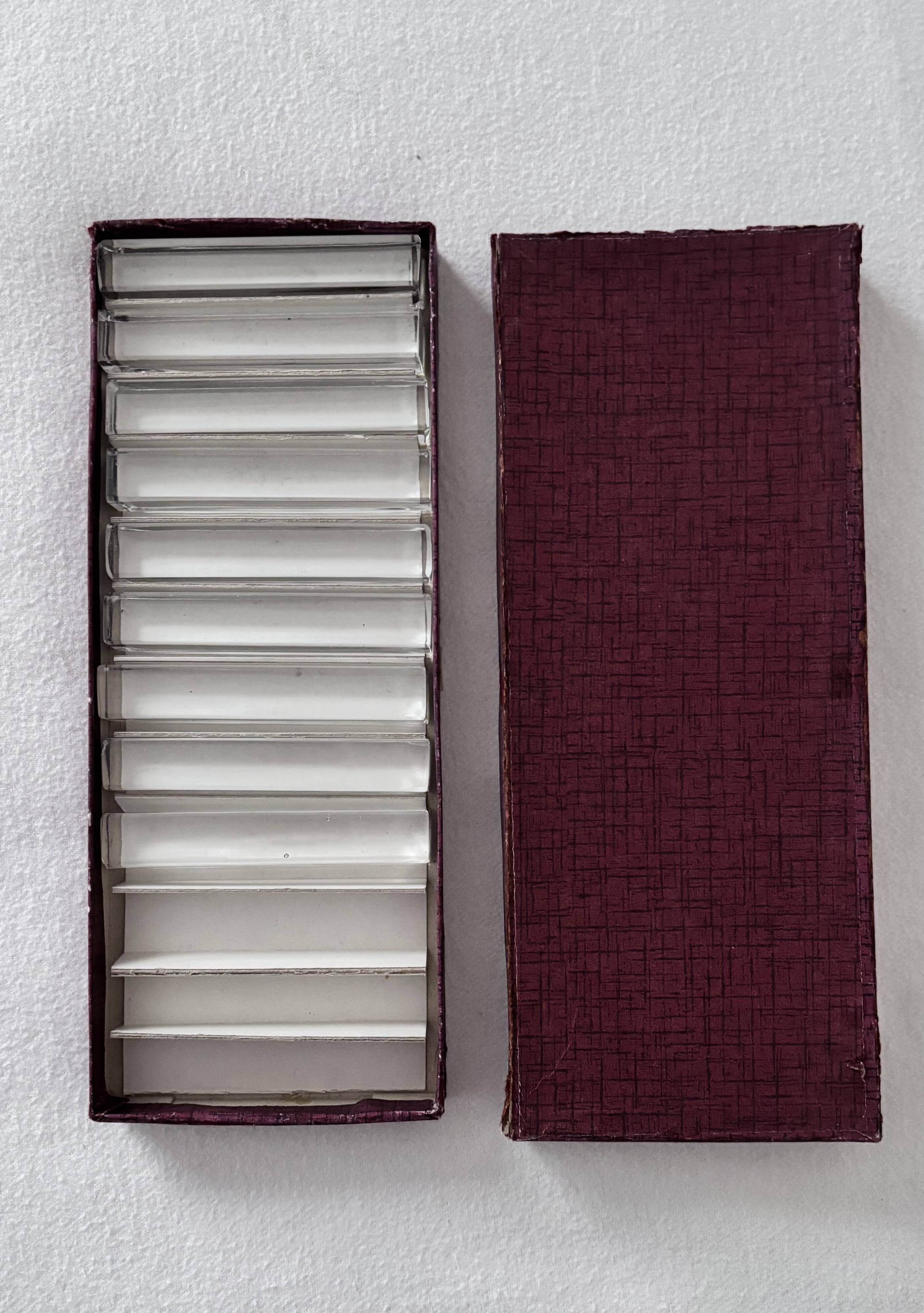 9 crystal knife rests from Hungary