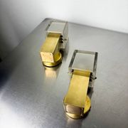 Pair of cubic Murano glass wall lights by Gaetano Sciolari, Italy, circa 1970s