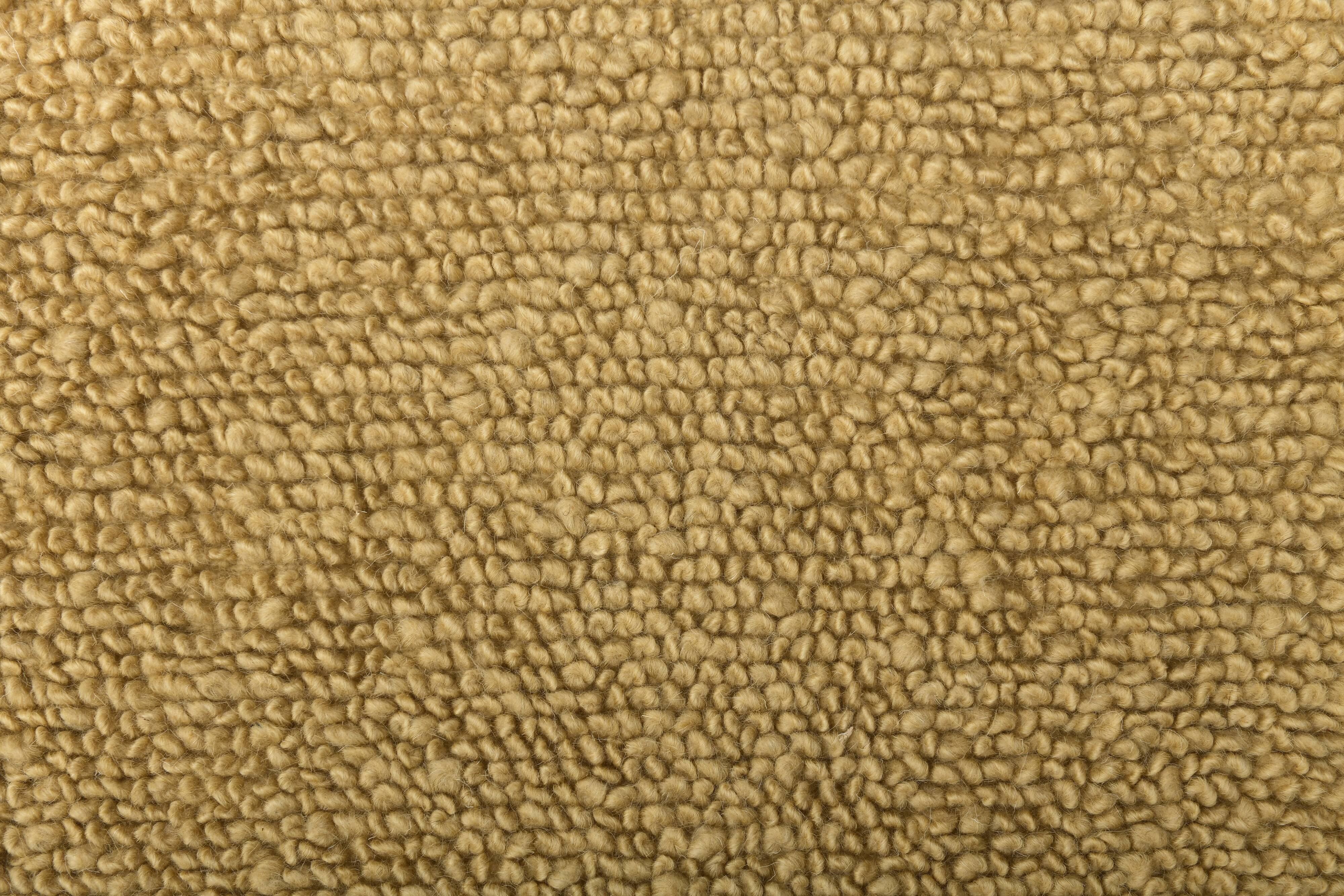 Mustard Moroccan Wool Berber Rug 133x211Cm