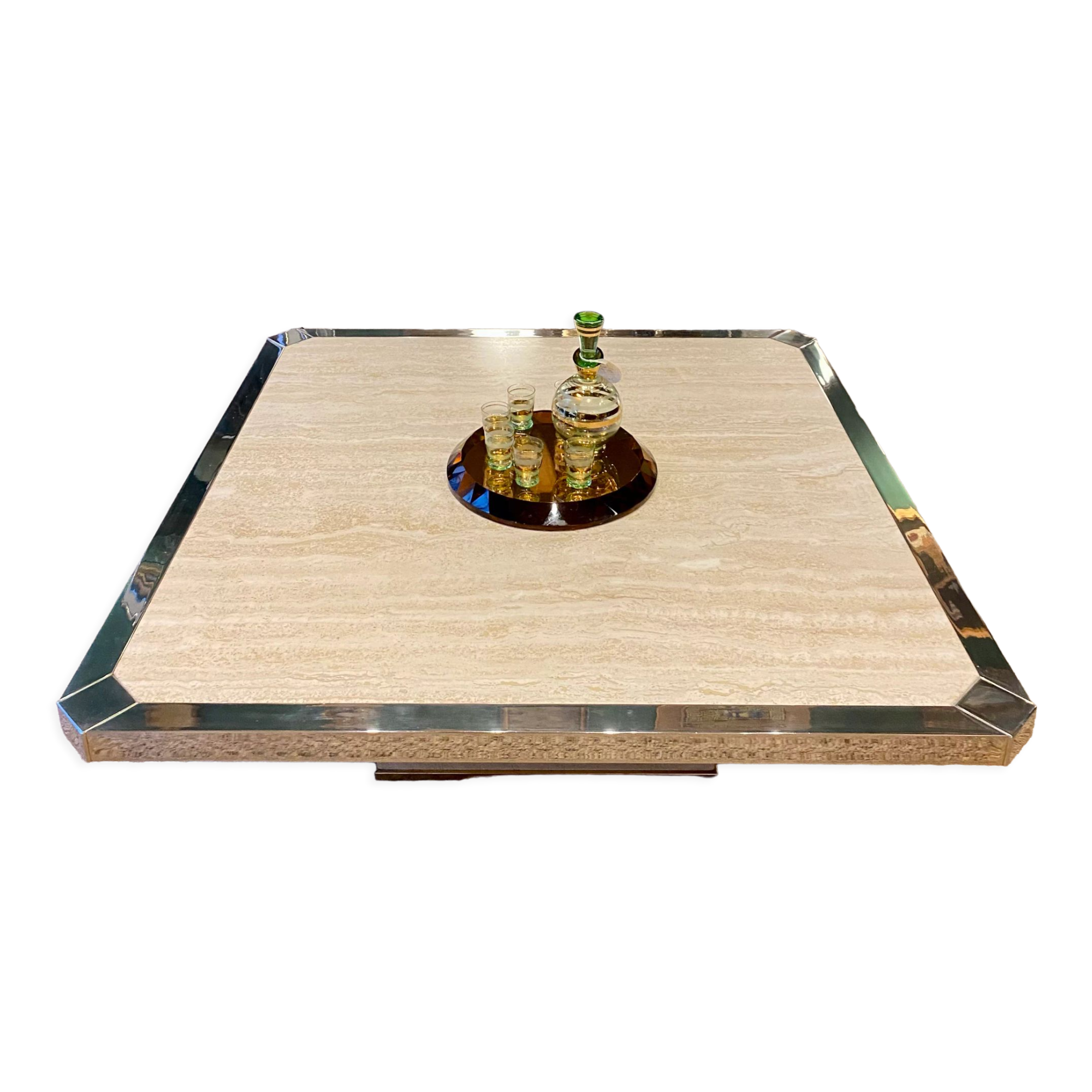 Vintage travertine coffee table