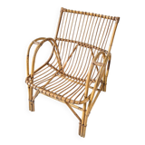 Fauteuil en rotin vintage