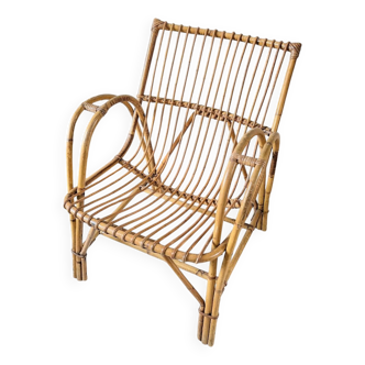 Vintage rattan armchair