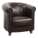 English style round leather club chair in very good condition