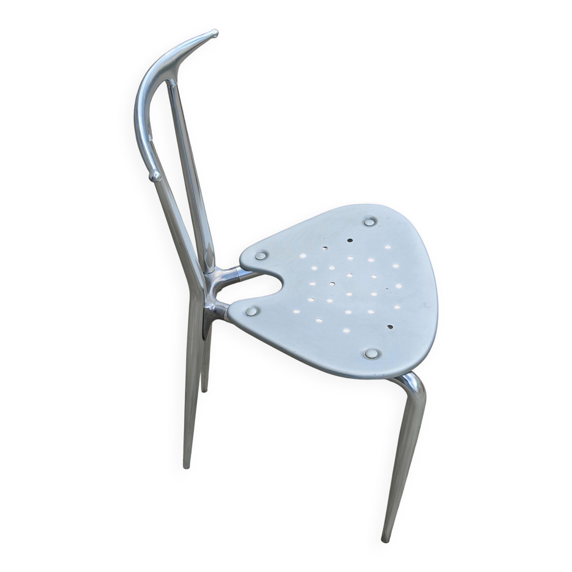 Postmodern pair of "Hole" accent chairs by Carlo Bartoli for Ycami 1993.