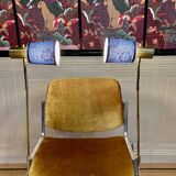 Pair of large modular industrial lamps from the 1950s.