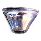 Nineteenth jam jar in well-flared glass, 8 flat ribs