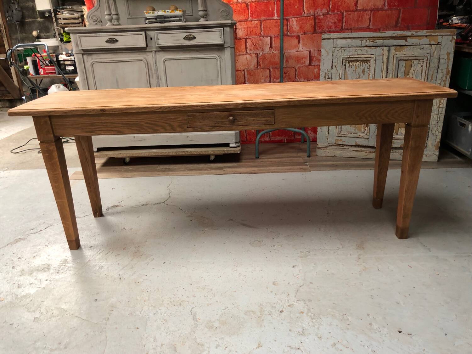 Old oak brewery table