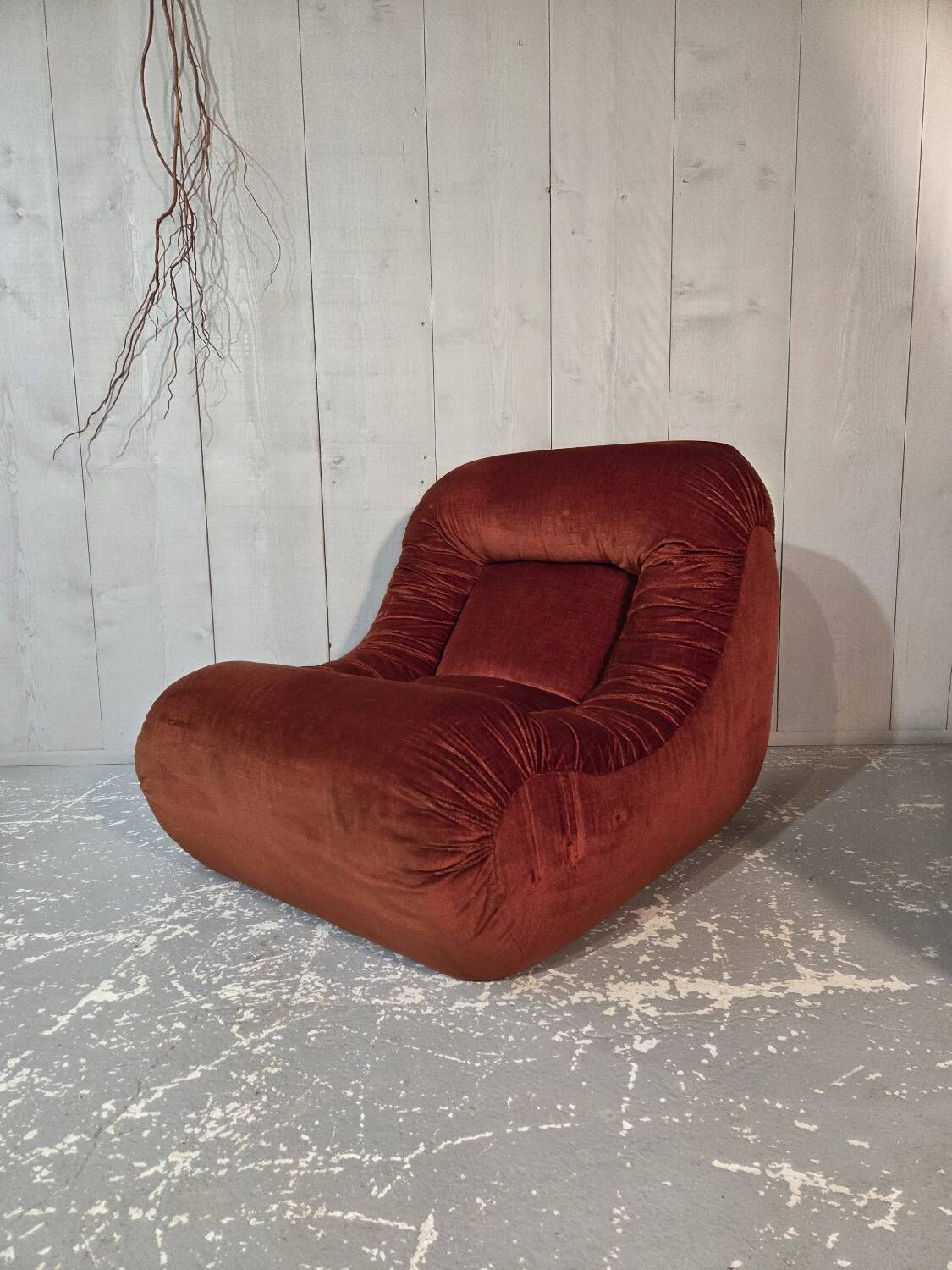 Velvet armchair